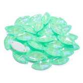 Electric Neon Greenwrap Navette Shape High Quality Glass Sew-on Rhinestones WholesaleRhinestone